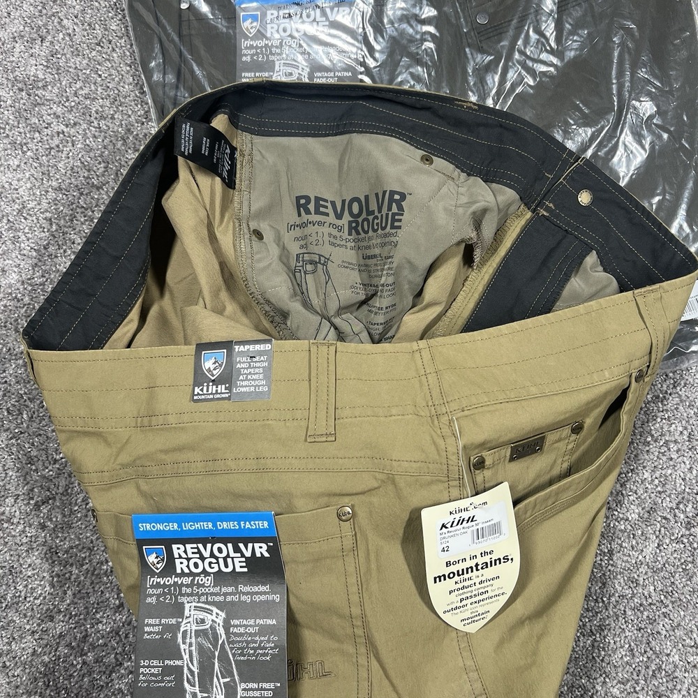 NEW Kuhl Revolvr Rogue Pant Mens 42x30 Hiking Outdoors 5 Pocket (Lot Of 2 Jeans) - Picture 7 of 11